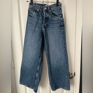 Zara Wide Leg Cropped High Waisted